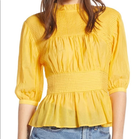 Something Navy Pleated Peplum Top - Picture 8 of 8